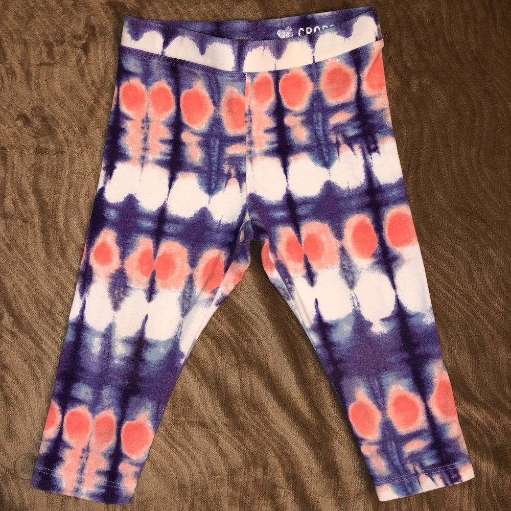 Crewcuts tie dye cropped leggings size 3T